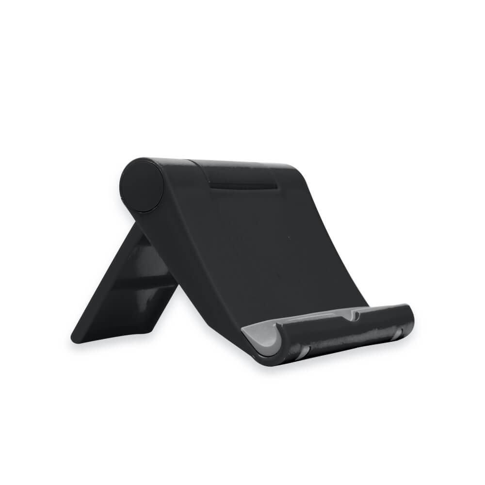 Suporte Plástico para Celular TE1302 na cor Preto, brinde personalizado Sky Brindes
