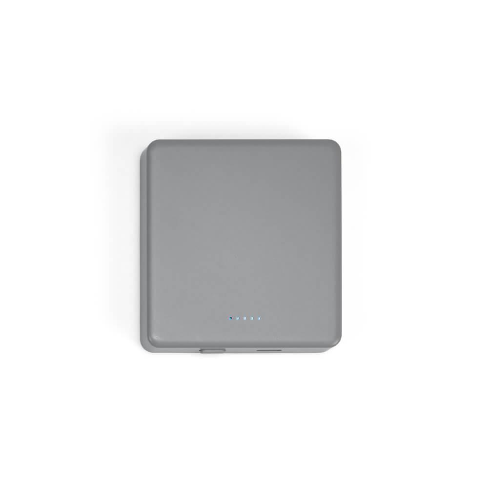 Bateria portátil 5.000mAh TE1310 na cor Cromado, brinde personalizado Sky Brindes