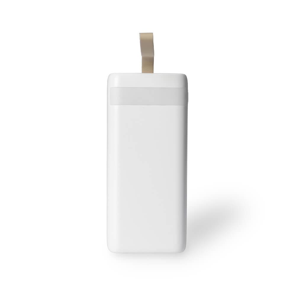 Power Bank 20.000mAh TE1313 na cor Branco, brinde personalizado Sky Brindes