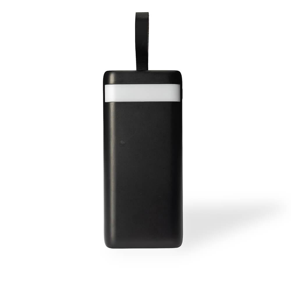 Power Bank 20.000mAh TE1313 na cor Preto, brinde personalizado Sky Brindes