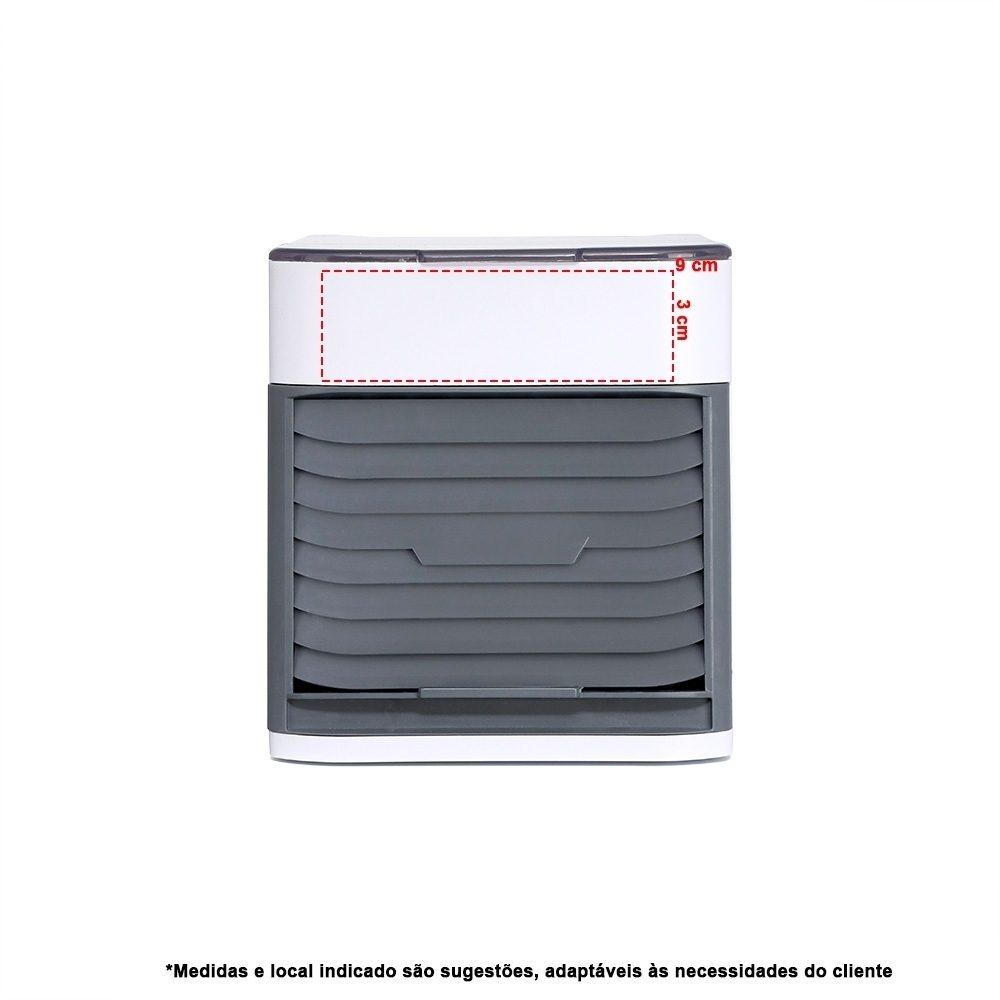 Mini Climatizador Portátil TE1320 na cor Branco, brinde personalizado Sky Brindes