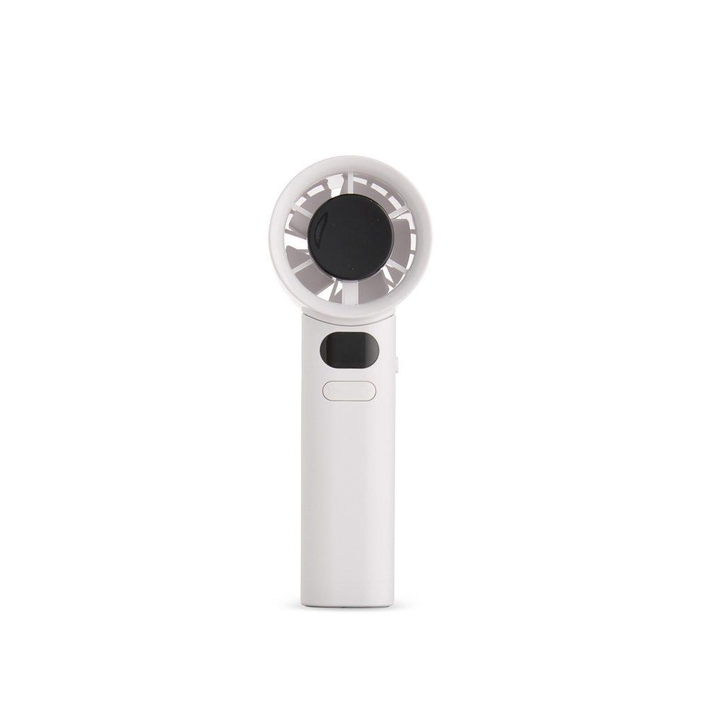 Mini Ventilador Recarregável TE1329 na cor Branco, brinde personalizado Sky Brindes