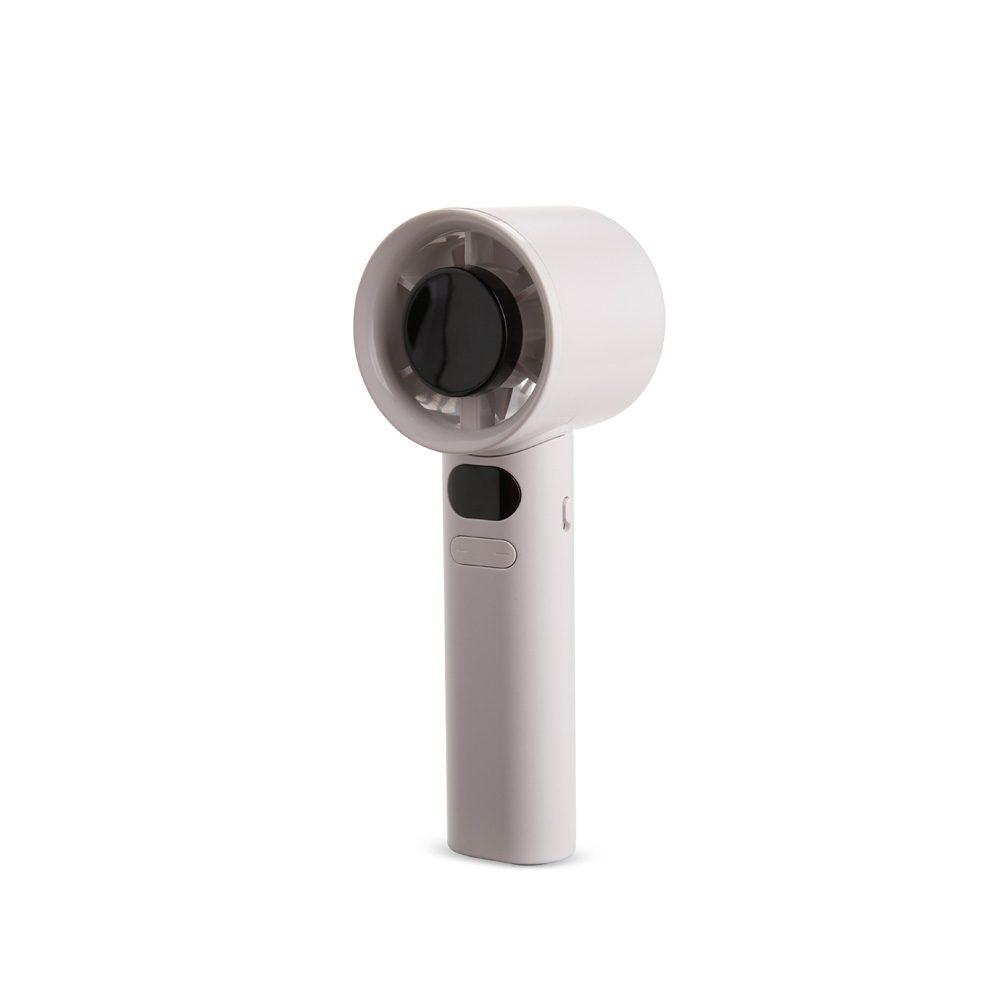 Mini Ventilador Recarregável TE1329 na cor Branco, brinde personalizado Sky Brindes