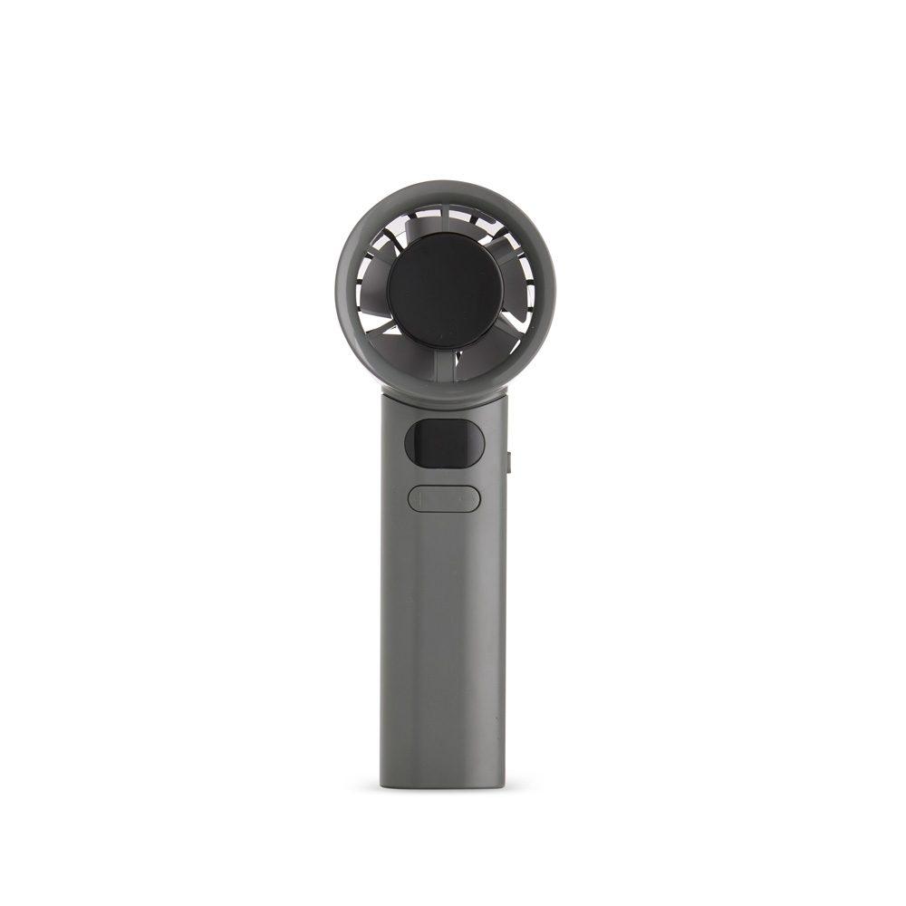 Mini Ventilador Recarregável TE1329 na cor Cinza, brinde personalizado Sky Brindes