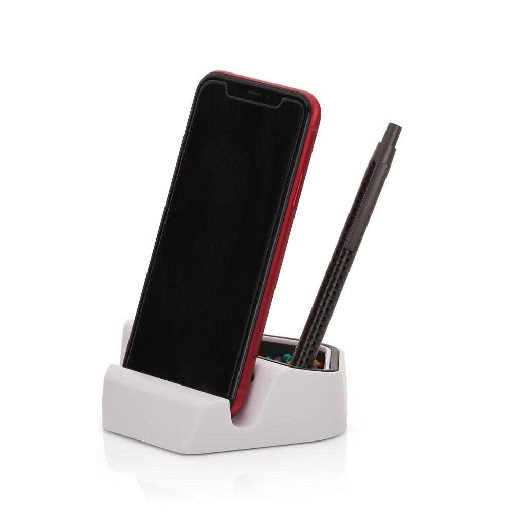 Suporte para Celular TE1331 na cor Branco, brinde personalizado Sky Brindes