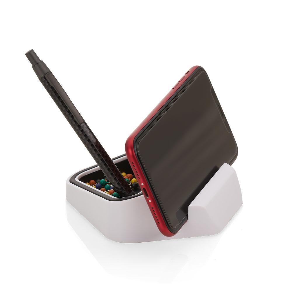 Suporte para Celular TE1331 na cor Branco, brinde personalizado Sky Brindes