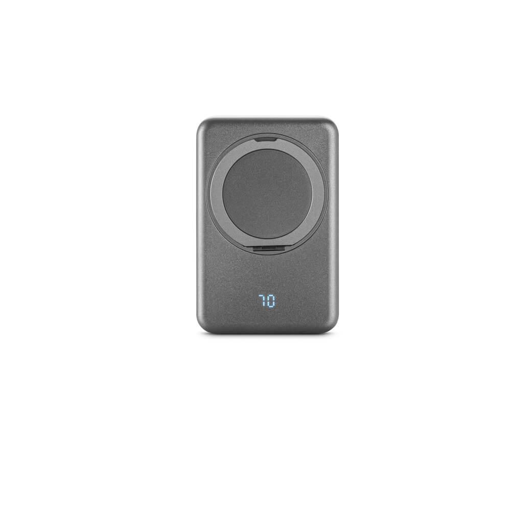 Bateria Portátil 10.000 mAh TE1334 na cor Cinza escuro, brinde personalizado Sky Brindes