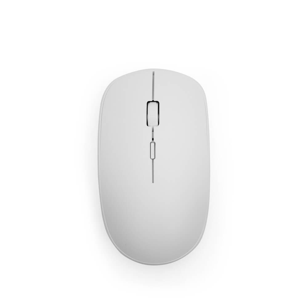 Mouse Sem Fio TE1336 na cor Branco, brinde personalizado Sky Brindes