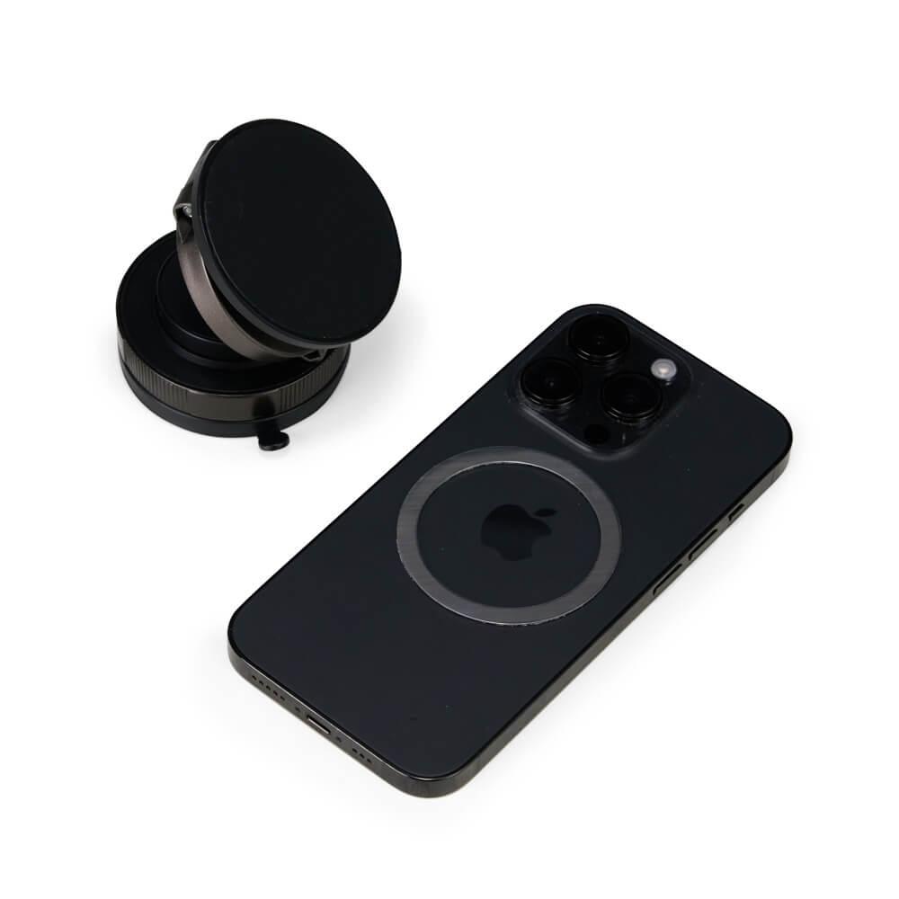 Suporte Magnético para Celular TE1337 na cor Preto, brinde personalizado Sky Brindes