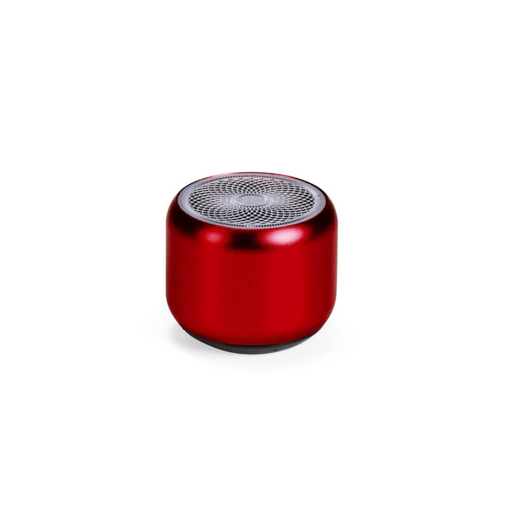 Caixa de Som Bluetooth TWS TE1339 na cor Vermelho, brinde personalizado Sky Brindes