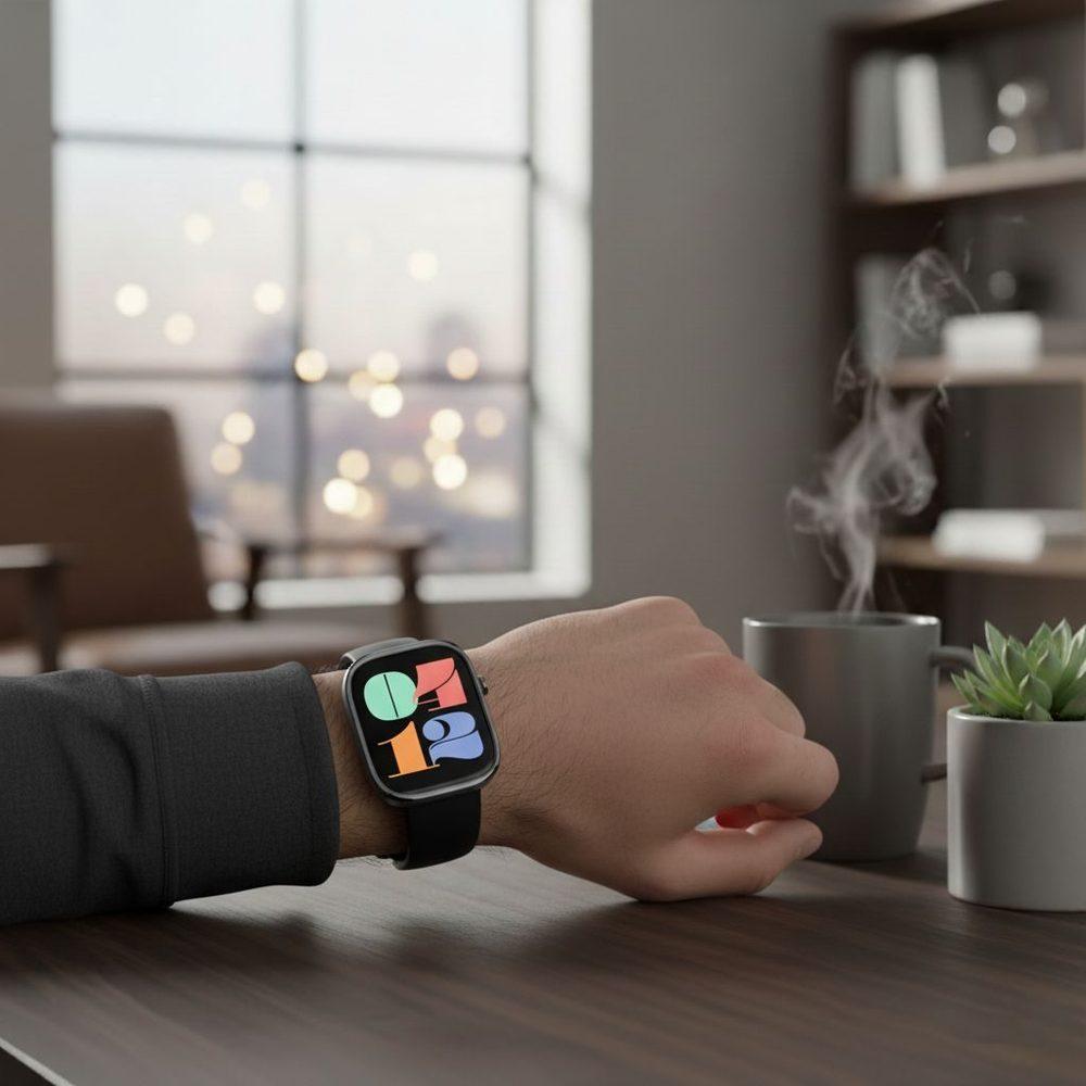 Relógio Smartwatch Mibro TE1344 na cor Preto, brinde personalizado Sky Brindes