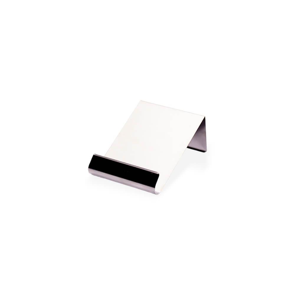 Suporte Celular Inox TE1347 na cor Inox, brinde personalizado Sky Brindes