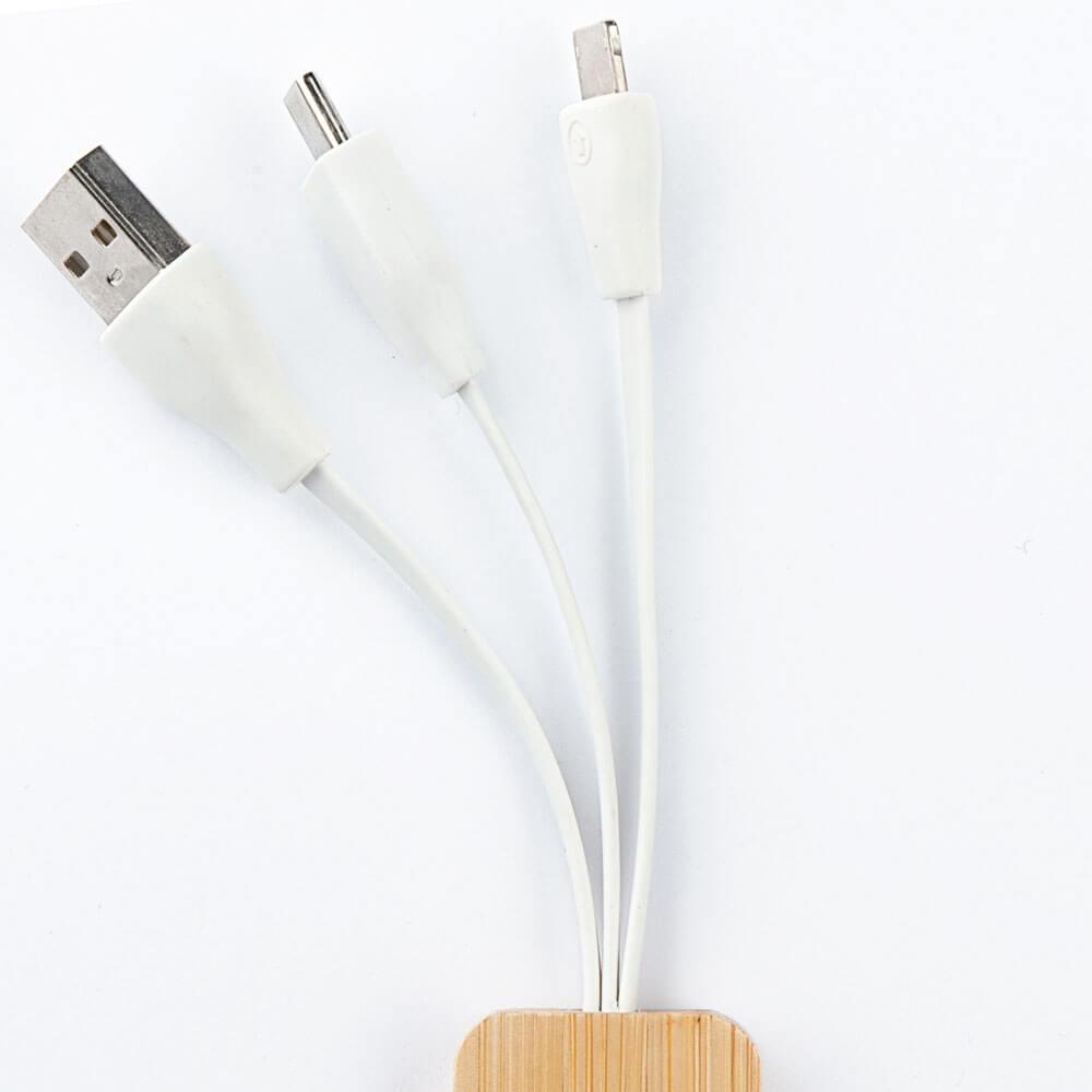 Chaveiro Bambu TE1349 na cor Natural, brinde personalizado Sky Brindes