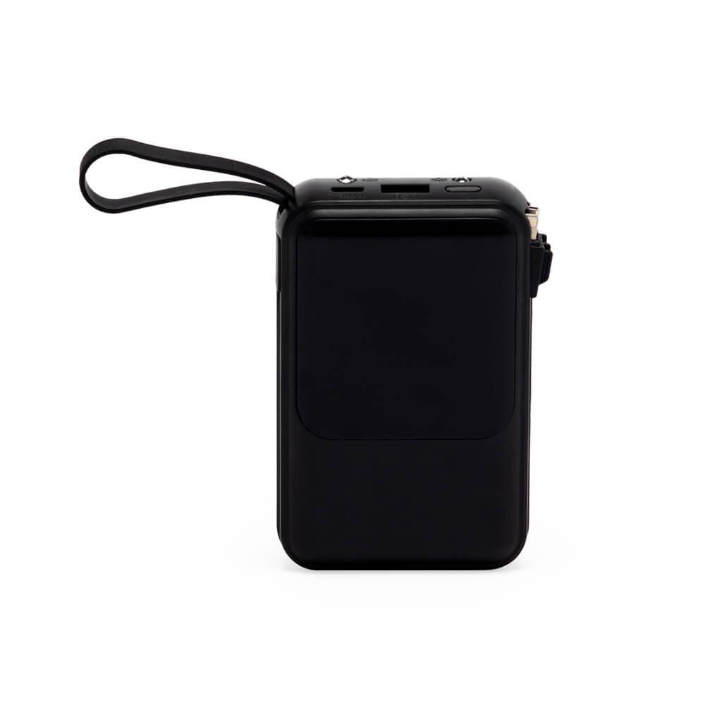 Power Bank 10.000mAh TE1351 na cor Preto, brinde personalizado Sky Brindes