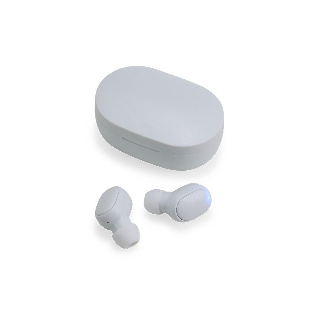 Fone de Ouvido Bluetooth TE1352 na cor Branco, brinde personalizado Sky Brindes