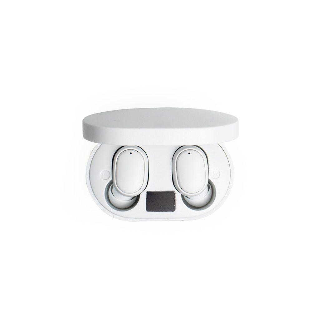 Fone de Ouvido Bluetooth TE1352 na cor Branco, brinde personalizado Sky Brindes