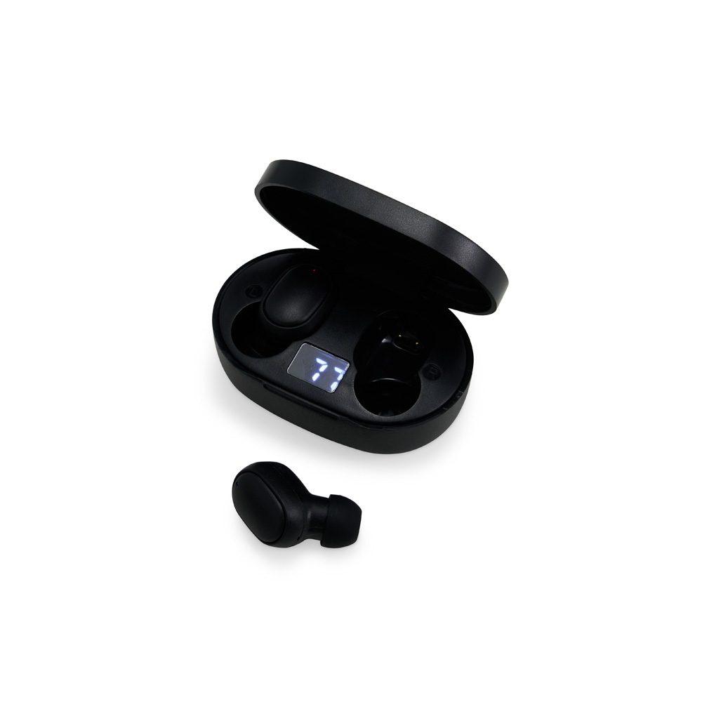 Fone de Ouvido Bluetooth TE1352 na cor Preto, brinde personalizado Sky Brindes