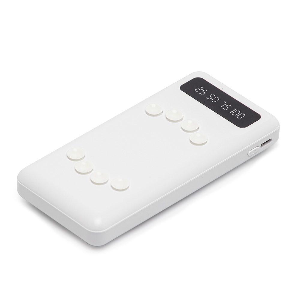 Power bank 10.000mah c lanterna e multissaídas TE1364 na cor Branco, brinde personalizado Sky Brindes