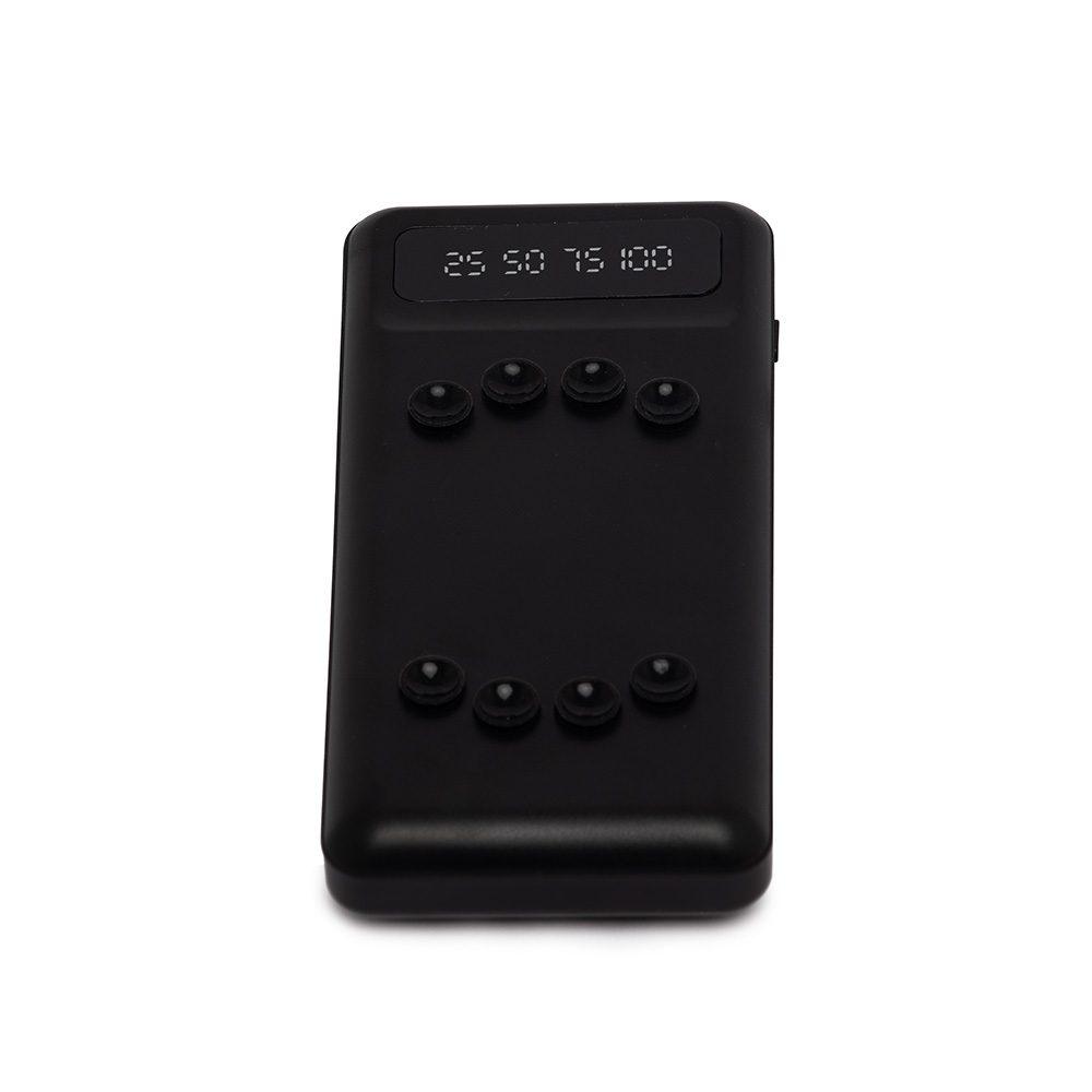Power bank 10.000mah c lanterna e multissaídas TE1364 na cor Preto, brinde personalizado Sky Brindes