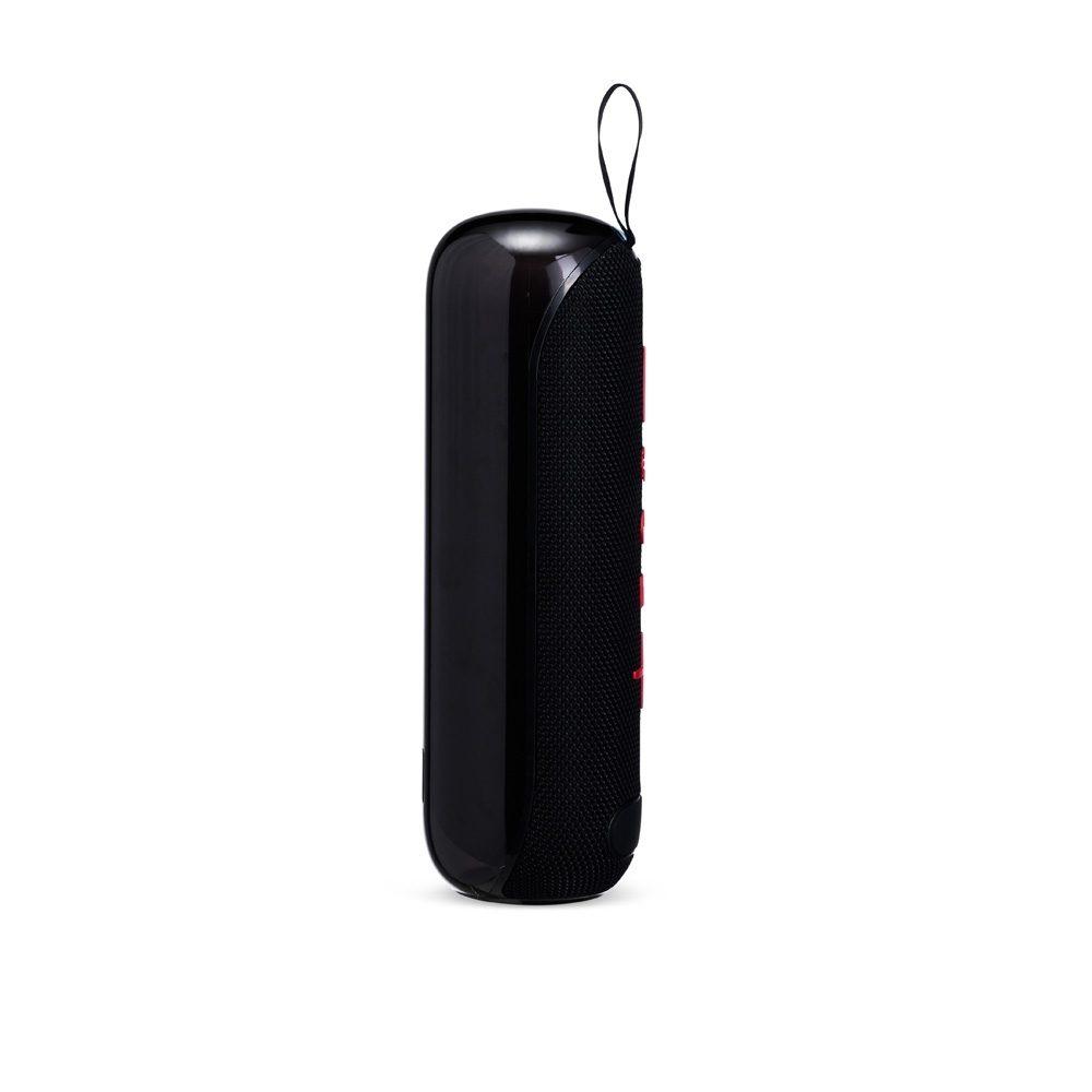 Caixa de som bluetooth TE1366 na cor Preto, brinde personalizado Sky Brindes