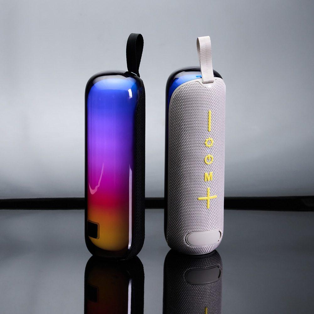 Caixa de som bluetooth TE1366 na cor Cinza, brinde personalizado Sky Brindes