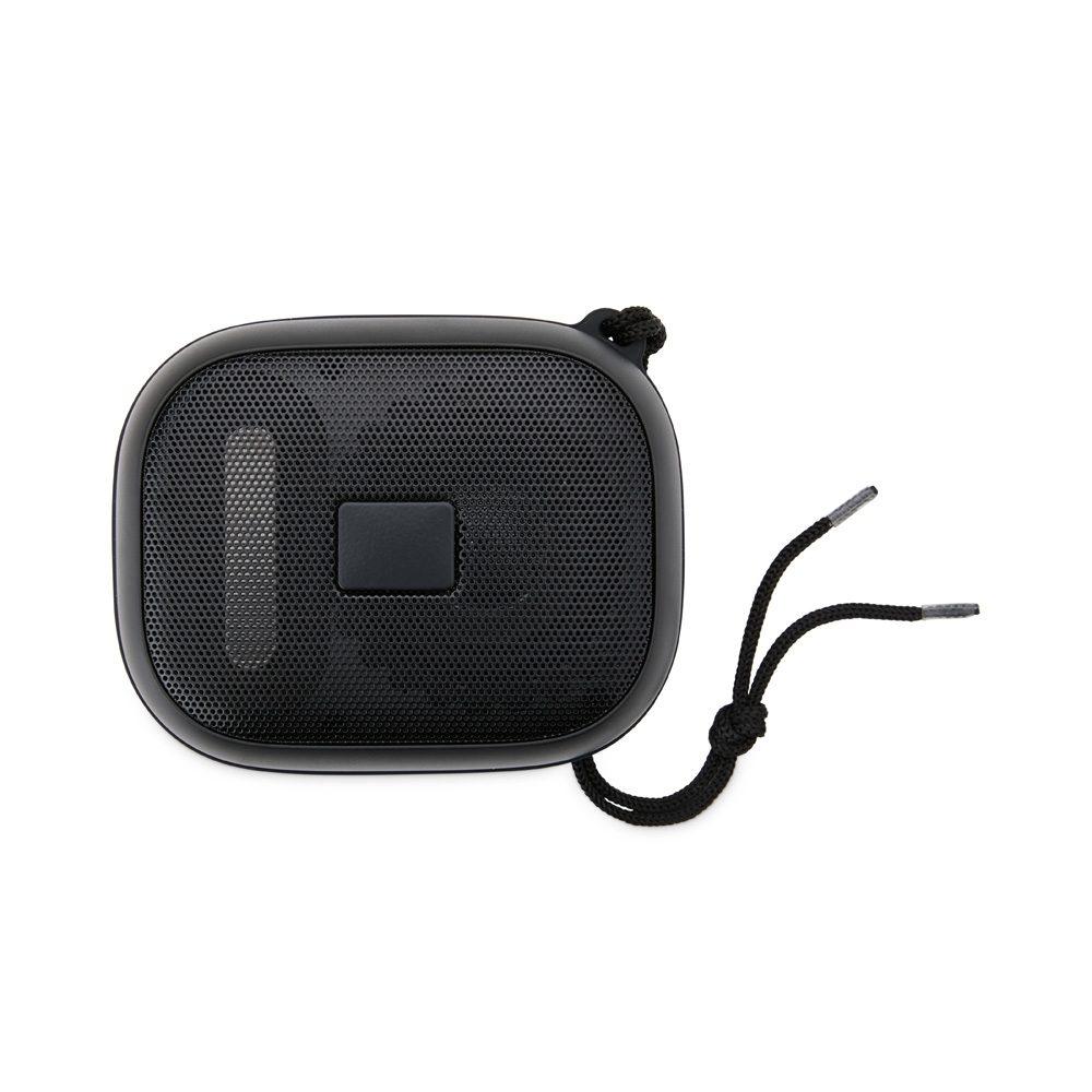 Caixa de som bluetooth TE1367 na cor Preto, brinde personalizado Sky Brindes