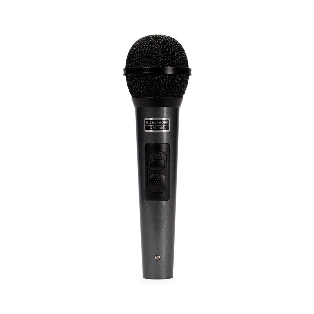 Microfone dinâmico TE1372 na cor Preto, brinde personalizado Sky Brindes
