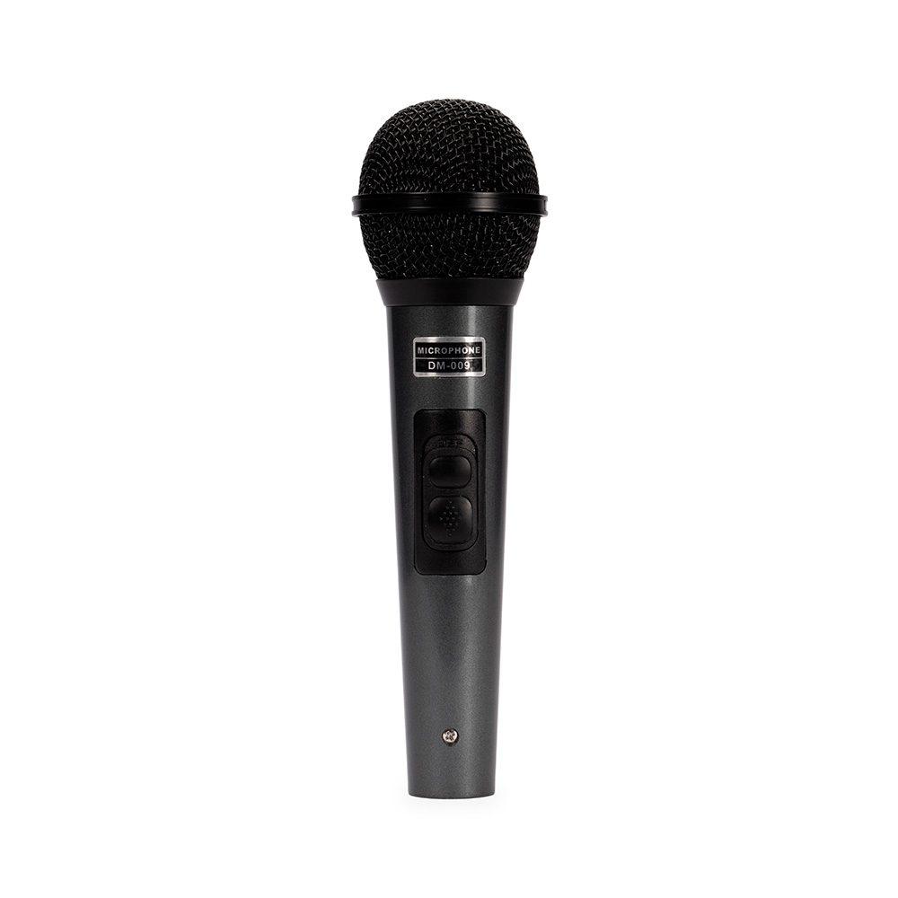 Microfone dinâmico TE1372 na cor Preto, brinde personalizado Sky Brindes