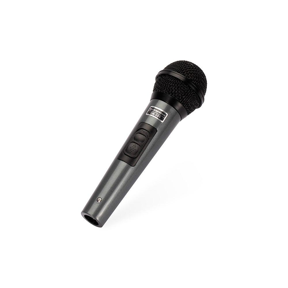 Microfone dinâmico TE1372 na cor Preto, brinde personalizado Sky Brindes