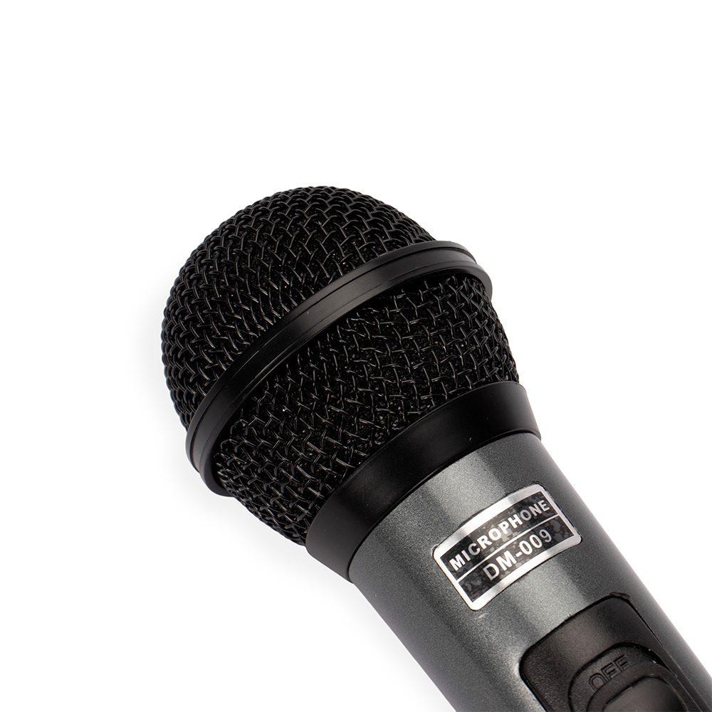 Microfone dinâmico TE1372 na cor Preto, brinde personalizado Sky Brindes