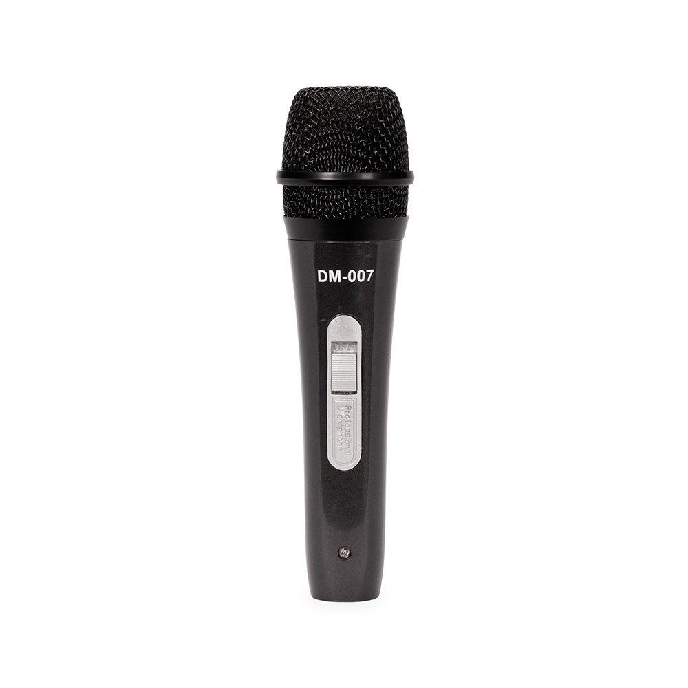 Microfone dinâmico TE1373 na cor Preto, brinde personalizado Sky Brindes