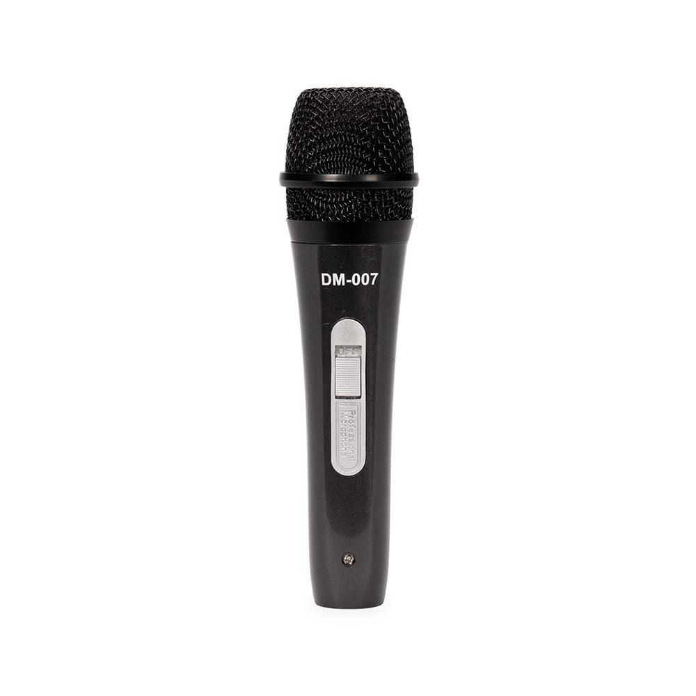 Microfone dinâmico TE1373 na cor Preto, brinde personalizado Sky Brindes