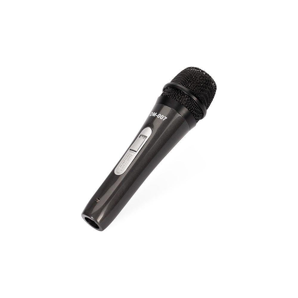 Microfone dinâmico TE1373 na cor Preto, brinde personalizado Sky Brindes