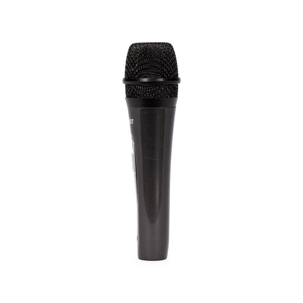 Microfone dinâmico TE1373 na cor Preto, brinde personalizado Sky Brindes