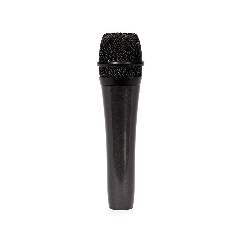 Microfone dinâmico TE1373 na cor Preto, brinde personalizado Sky Brindes