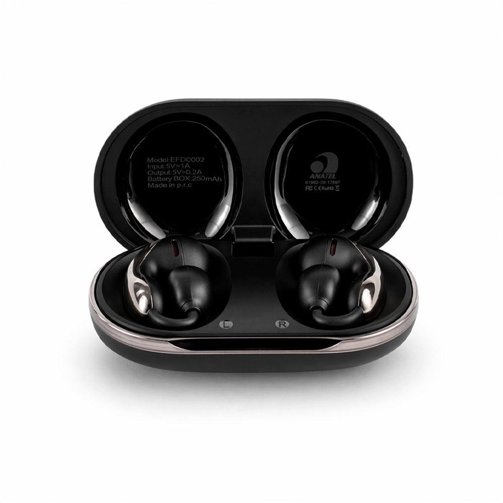 Fone de ouvido bluetooth TE1382 na cor Bege, brinde personalizado Sky Brindes