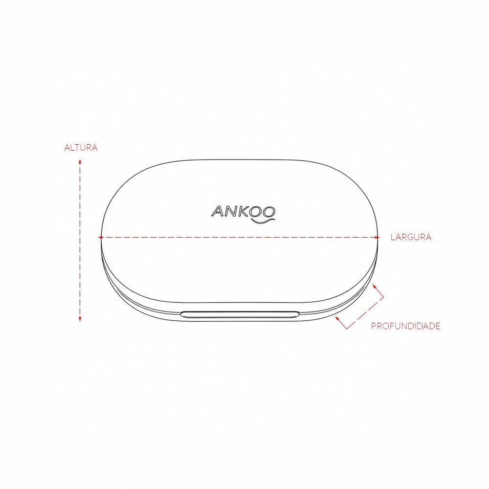 Fone de ouvido bluetooth TE1382 na cor Bege, brinde personalizado Sky Brindes