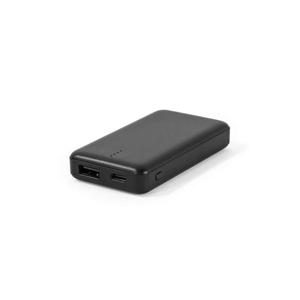 Bateria portátil 4000mah TE1411 na cor Preto, brinde personalizado Sky Brindes