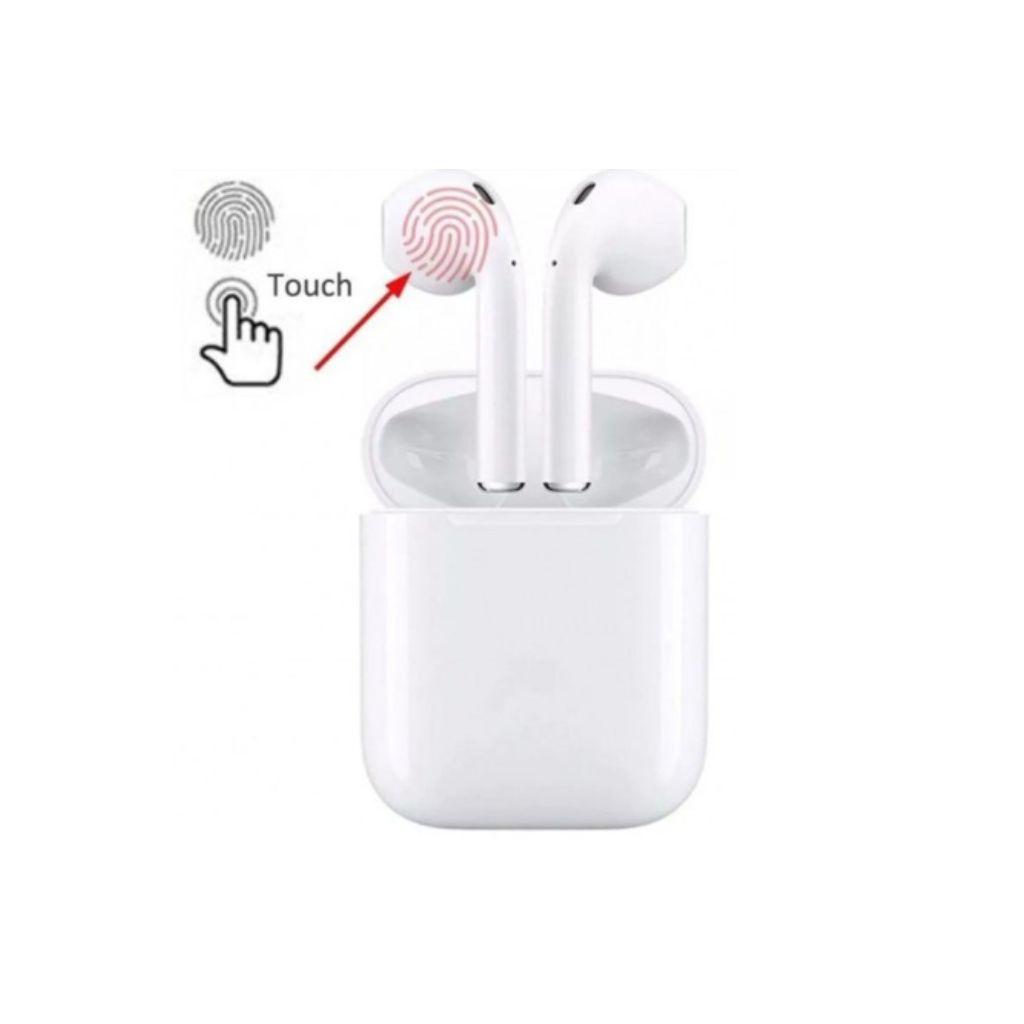 Fone de Ouvido Bluetooth I12 TE1418 na cor Branco, brinde personalizado Sky Brindes