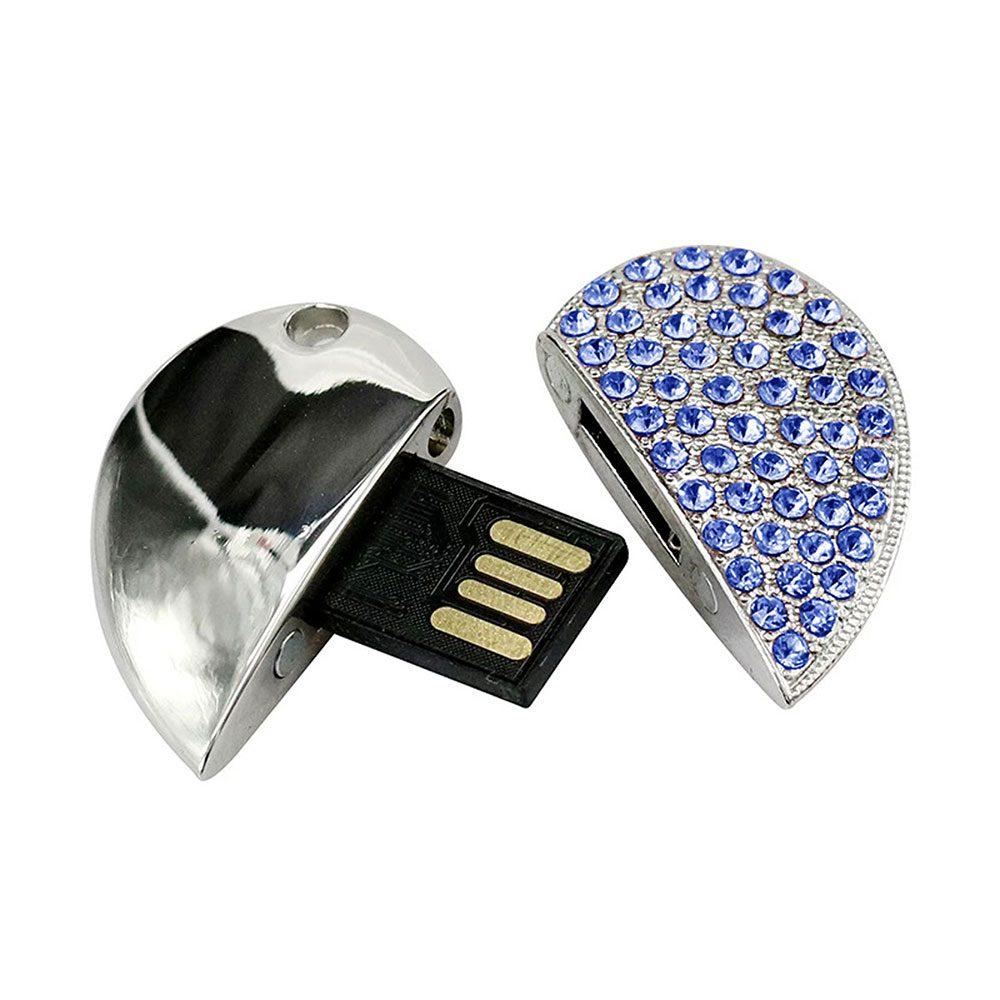 Pen Drive Coração TP1075 na cor Azul, brinde personalizado Sky Brindes