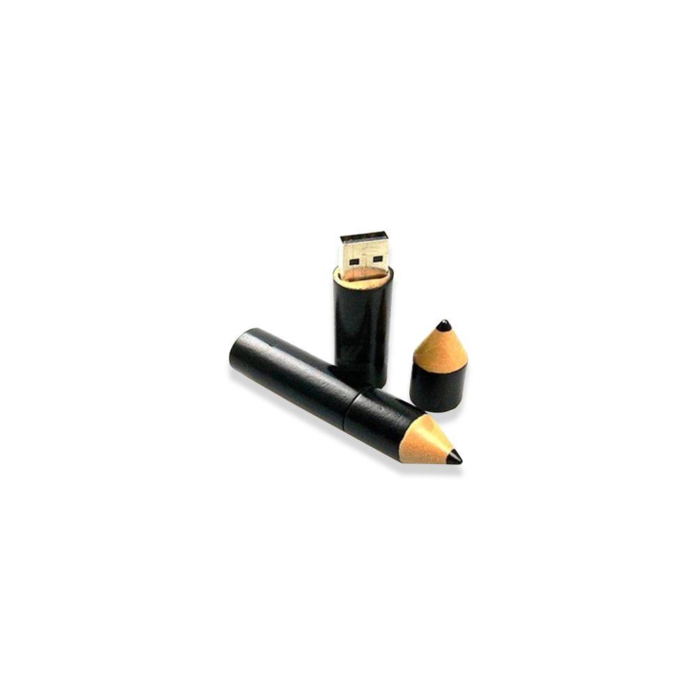 Pen Drive Lápis TP1112 na cor Preto, brinde personalizado Sky Brindes