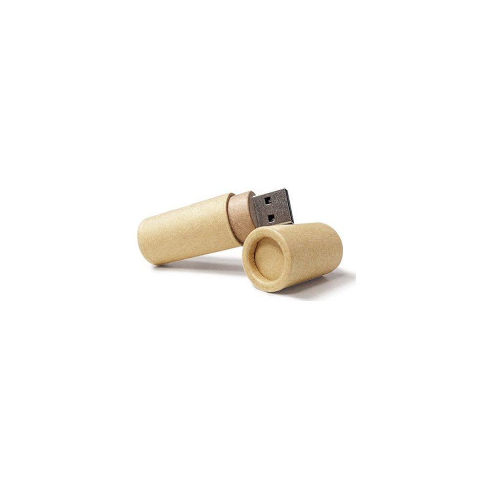 Pen Drive Ecológico TP1127 na cor Natural, brinde personalizado Sky Brindes