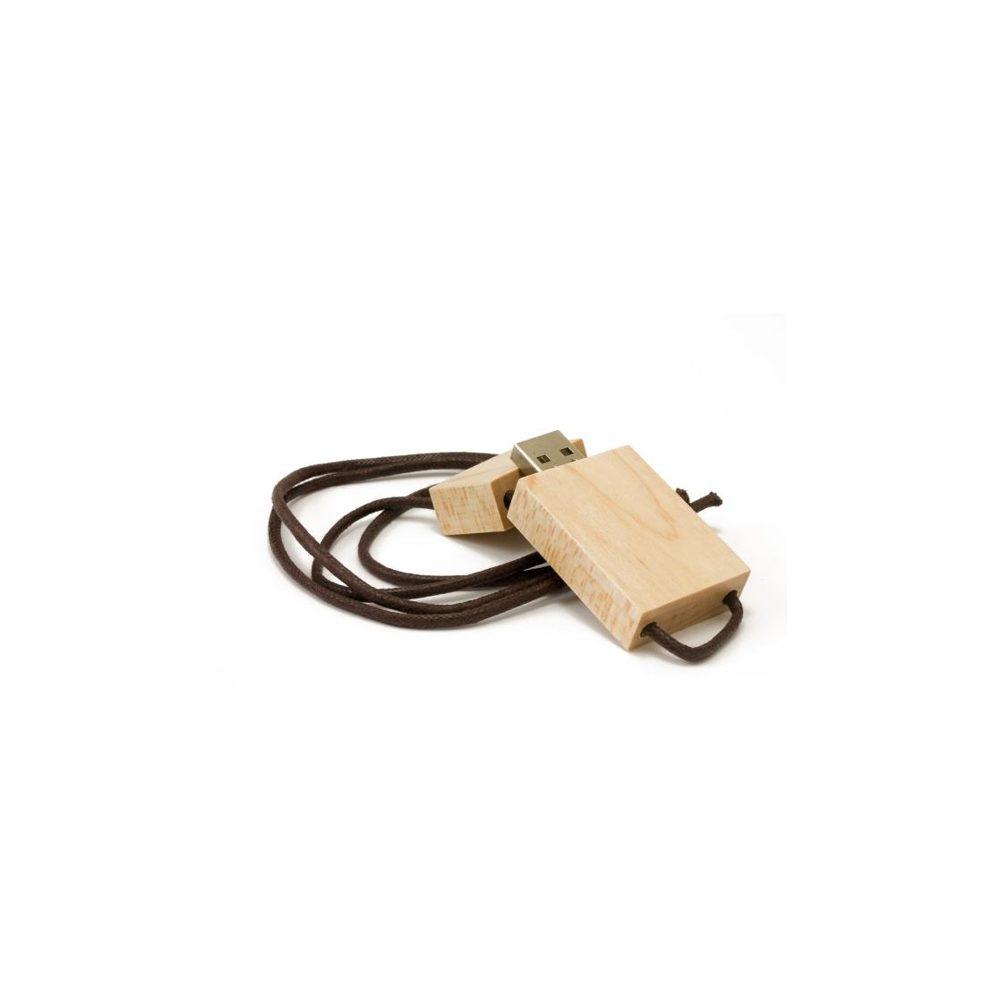 Pen Drive Ecológico TP1132 na cor Natural, brinde personalizado Sky Brindes