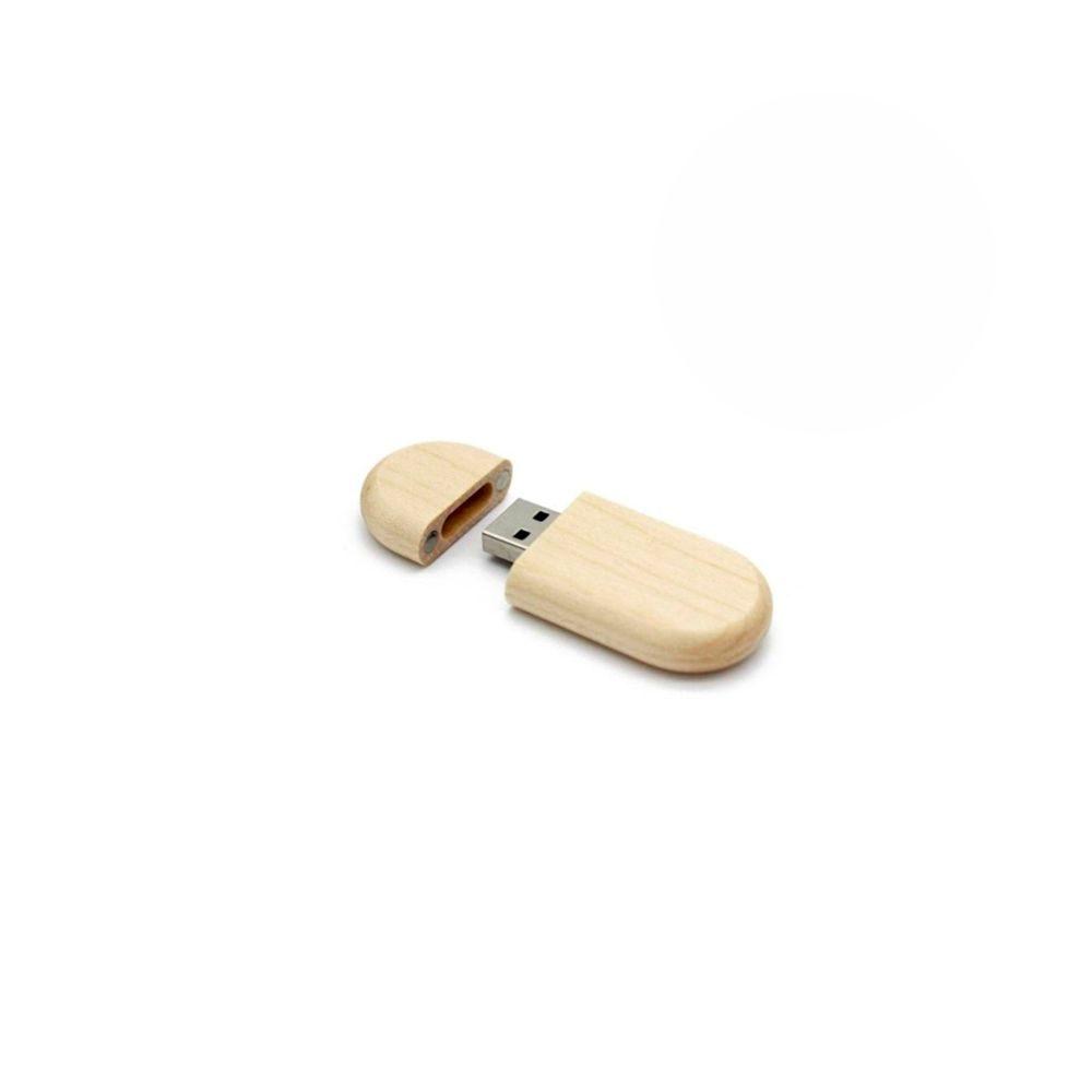 Pen Drive Ecológico TP1137 na cor Natural, brinde personalizado Sky Brindes