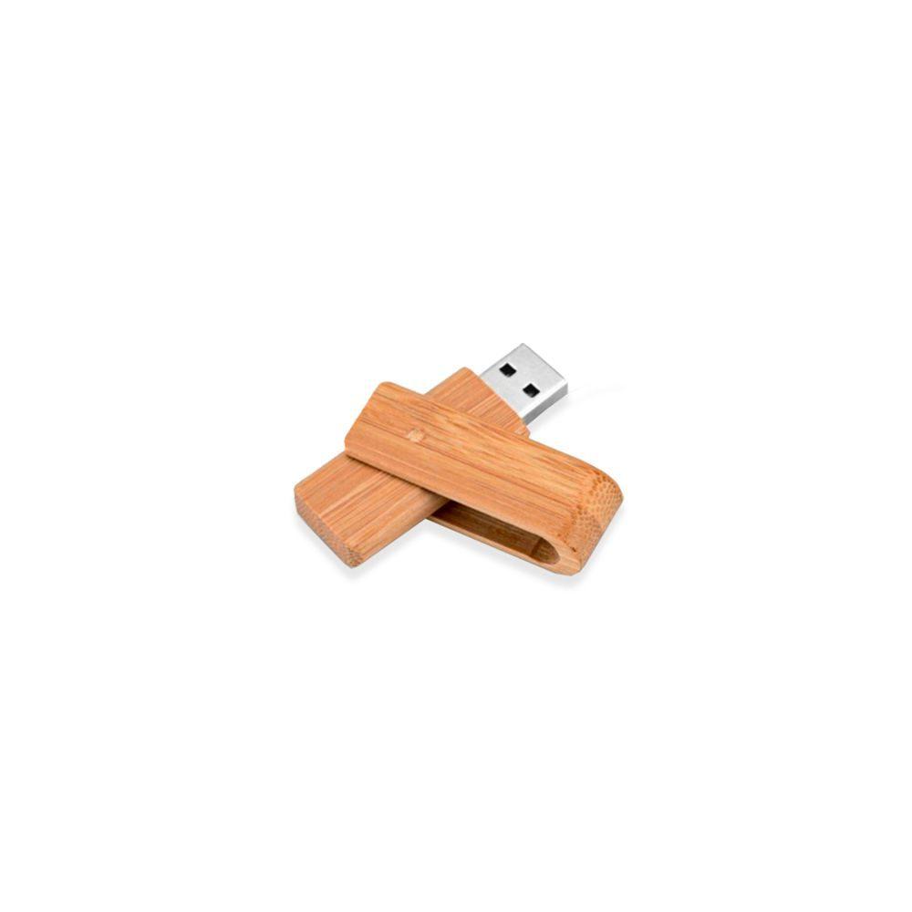 Pen Drive Ecológico TP1142 na cor Natural, brinde personalizado Sky Brindes