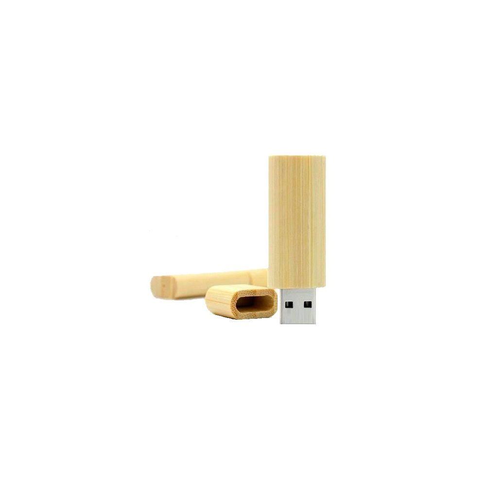 Pen Drive Ecológico TP1152 na cor Natural, brinde personalizado Sky Brindes
