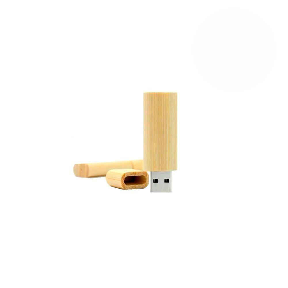 Pen Drive Ecológico TP1152 na cor Natural, brinde personalizado Sky Brindes