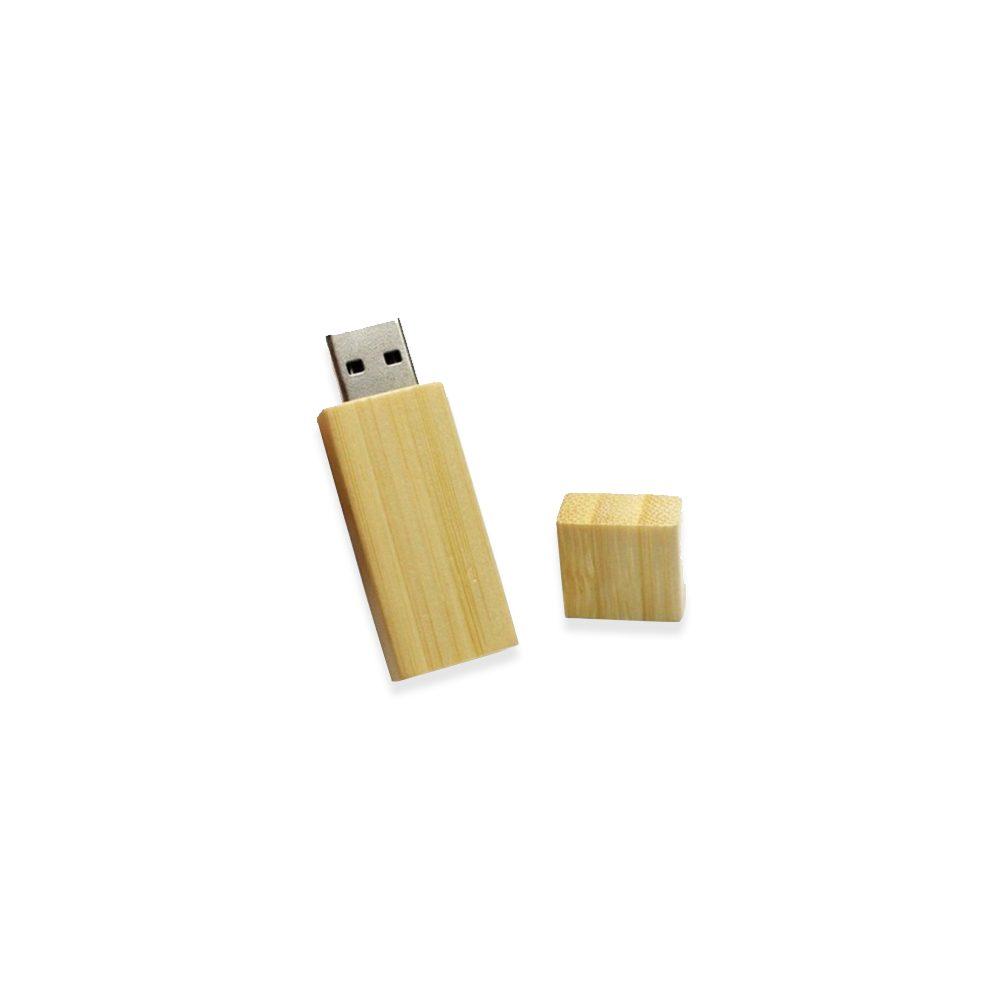 Pen Drive Ecológico TP1157 na cor Natural, brinde personalizado Sky Brindes