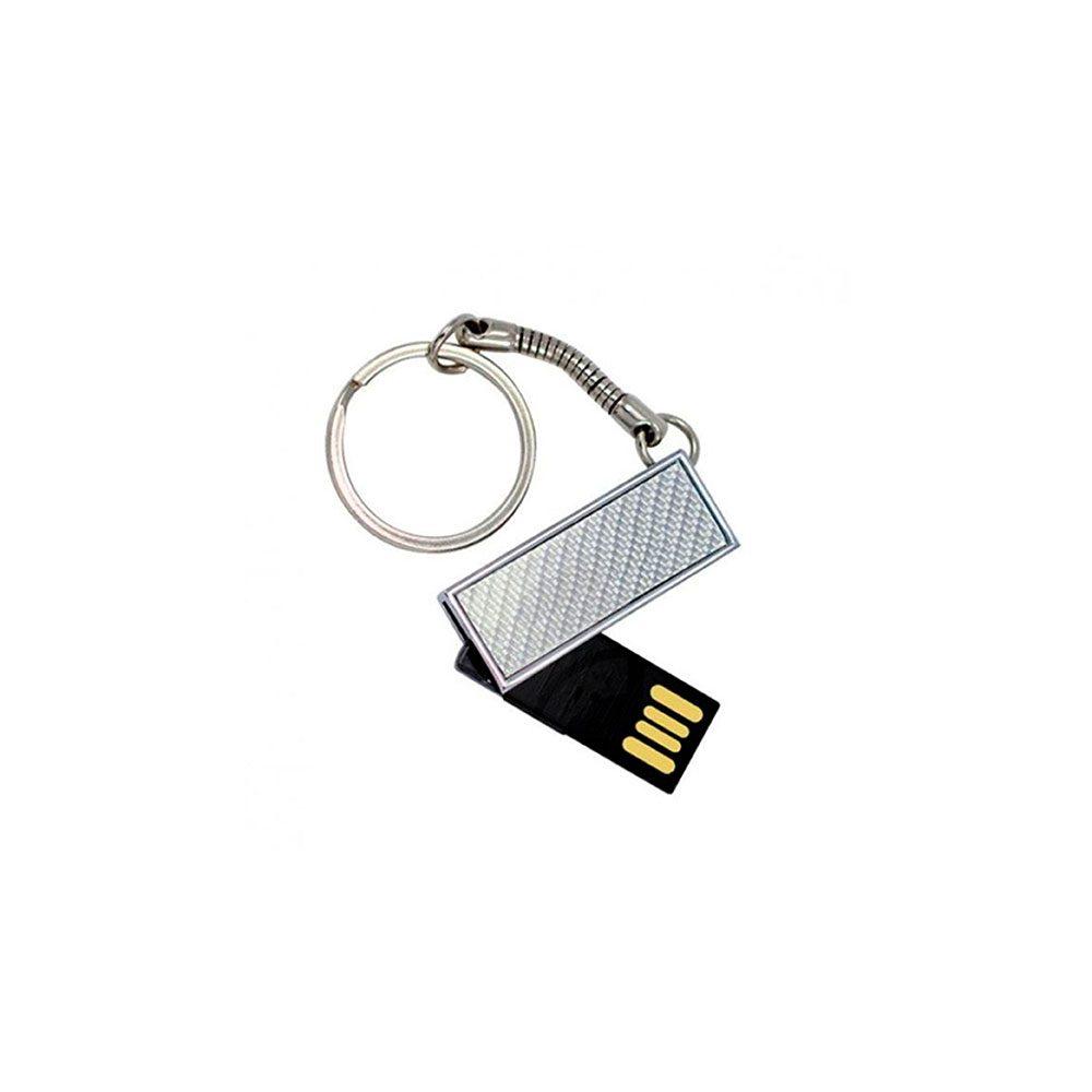Pen Drive Chaveiro TP1177 na cor Prata, brinde personalizado Sky Brindes