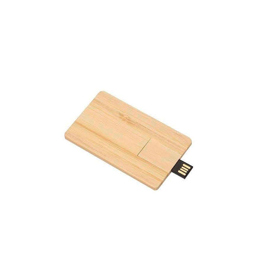 Pen Drive Cartão Ecológico TP1187 na cor Natural, brinde personalizado Sky Brindes